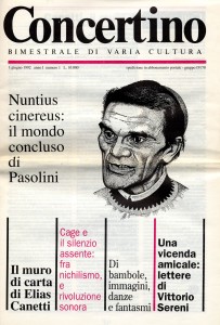 Il primo fascicolo della rivista «Concertino» (1 giugno 1992)